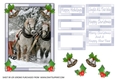 JJ CHRISTMAS HORSES SLEIGH RIDE 5X7 CARD