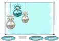 JJ CHRISTMAS TURQUOISE BAUBLES 5X7 INSERT