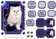 JJ PETS LOVE CHRISTMAS TOO SNOW WHITE CAT BLUE 5X7