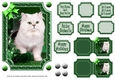 JJ PETS LOVE CHRISTMAS TOO SNOW WHITE CAT GREEN 5X7