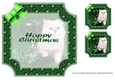 JJ PETS LOVE CHRISTMAS TOO SNOW WHITE CAT GREEN 8x8 INSERT HAPPY CHRISTMAS