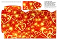 JJ GOLD AND RED HEARTS PINCHBAG AND TAG
