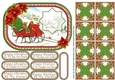 JJ CHRISTMAS SLEIGH 7X5 TEA BAG HAPPY CHRISTMAS VARIOUS FAMILY AND PARTNERS