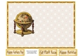 JJ VINTAGE SKY GLOBE 7X5 FATHERS DAY BIRTHDAY AND MORE PORTRAIT INSERT