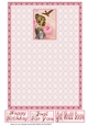 JJ LADY AND BIRD 7X5 CARD LANDSCAPE INSERT.