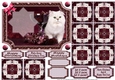  JJ PETS LOVE CHRISTMAS TOO SNOW WHITE CAT ROSEWOOD 7X5 TEA BAG CARD