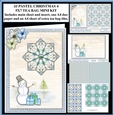 JJ PASTEL CHRISTMAS 4 5X7 TEA BAG CARD MINI KIT