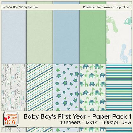 Baby Boy's First Year - Paper Pack 1