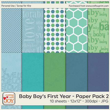 Baby Boy's First Year - Paper Pack 2