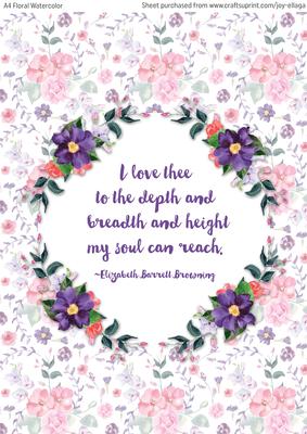 A4 Floral Watercolor Topper Card 2