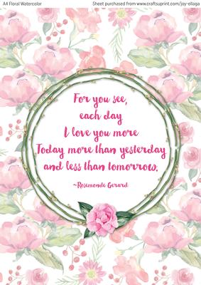 A4 Floral Watercolor Topper Card 4