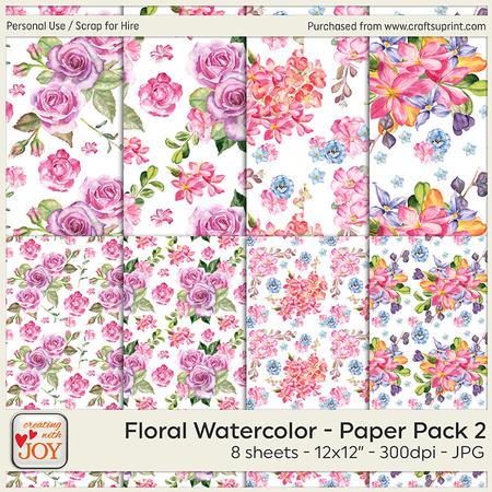 Floral - Watercolor Papers 2