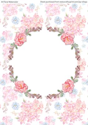 A4 Floral Watercolor Topper Card 6