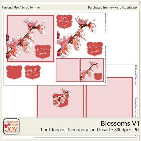Pink Blossoms Decoupage Card 1