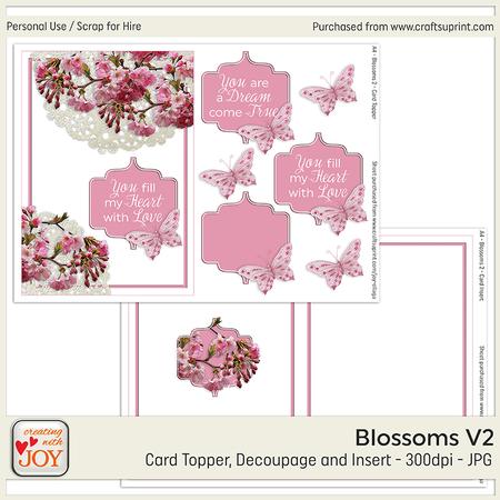 Pink Blossoms Decoupage Card 2