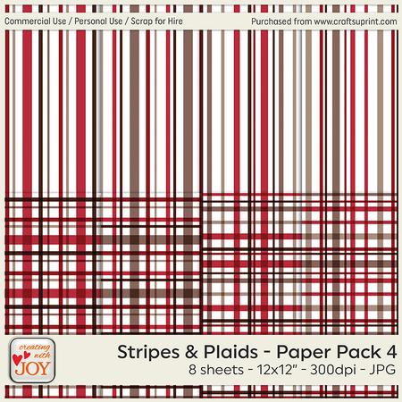 Stripes and Plaids Background Papers V4