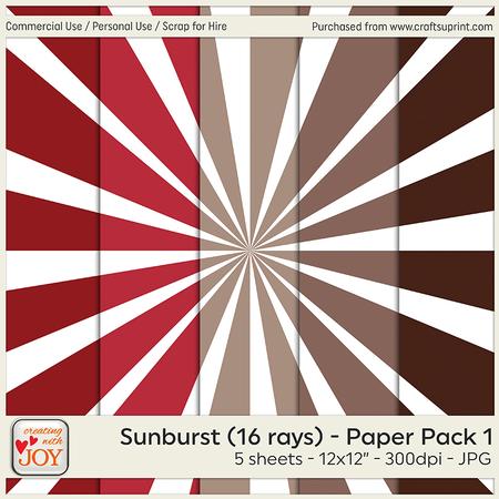Sunburst (16 Rays) Background Paper 1
