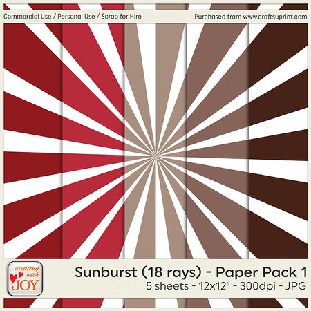 Sunburst (18 Rays) Background Paper 1