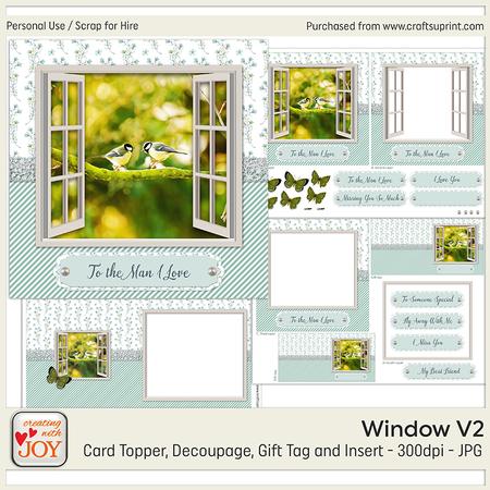 Watercolor Photo Window Card V2