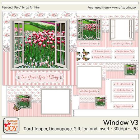 Watercolor Photo Window Card V3