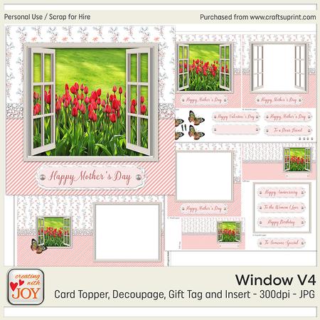 Watercolor Photo Window Card V4