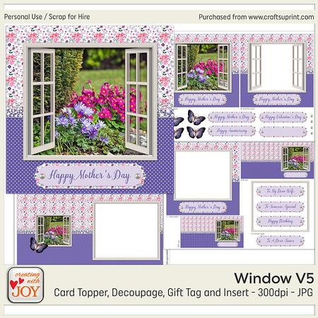 Watercolor Photo Window Card V5