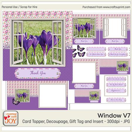 Watercolor Photo Window Card V7