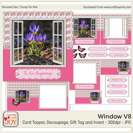 Watercolor Photo Window Card V8
