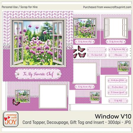 Watercolor Photo Window Card V10