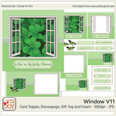 Watercolor Photo Window Card V11