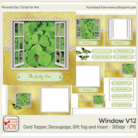 Watercolor Photo Window Card V12