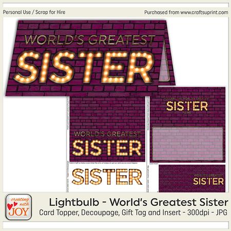 Light Bulb World's Greatest Sister