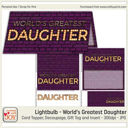 Light Bulb World's Greatest Daughter