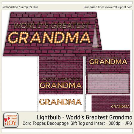 Light Bulb World's Greatest Grandma