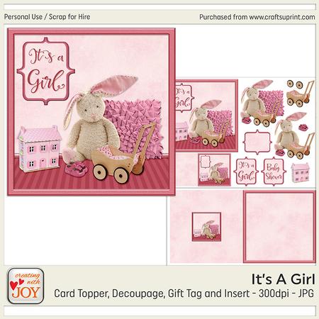 Its a Girl Baby Shower Card