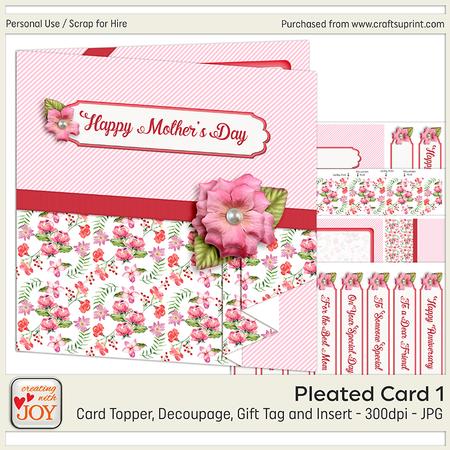 Pleated Floral Mothers Day Card