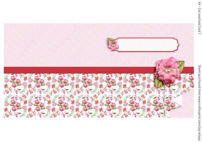 Pleated Floral Cut and Fold Mothers Day Card