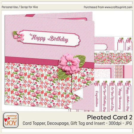 Pleated Floral Birthday Card