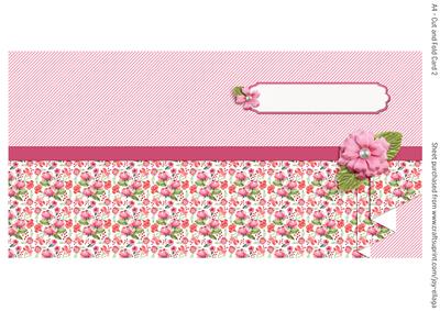 Pleated Floral Cut and Fold Mothers Day Card