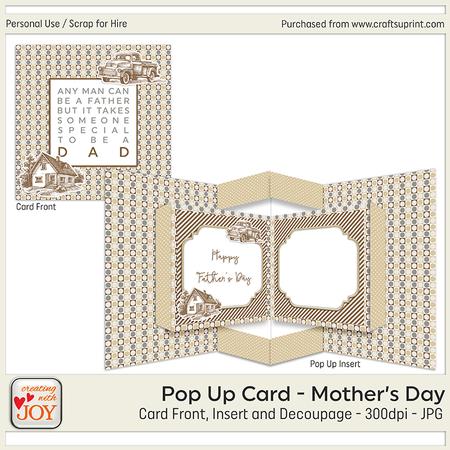 Pop Up Dotted Fathers Day Card