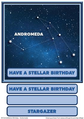 Andromeda Constellation 8x8 Birthday Topper