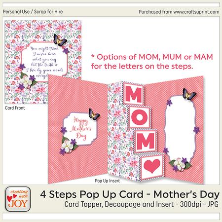 4-step Pop Up Mothers Day Card
