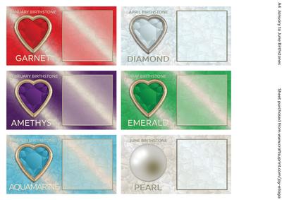 January to June Birthstone Tags