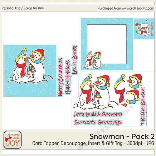 8x8 Christmas Snowmen