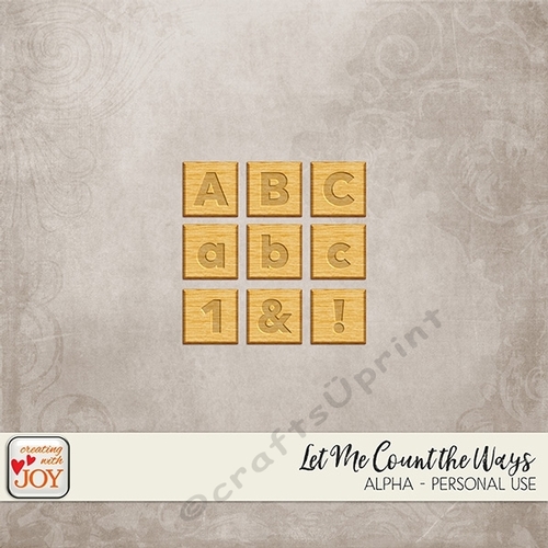 Wooden Block Alphabet Pack with Uppercase, Lowercase, Numbers and Symbols