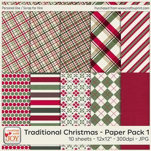Traditional Christmas - Paper Pack 1