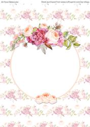 A4 Floral Watercolor Topper Card 13