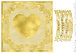 8x8 Gold Valentine Heart Key Insert