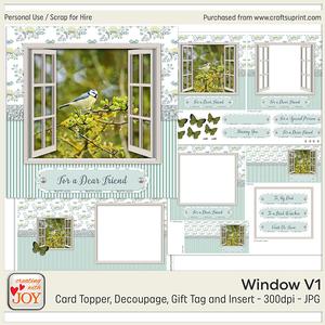 Watercolor Photo Window Card V1