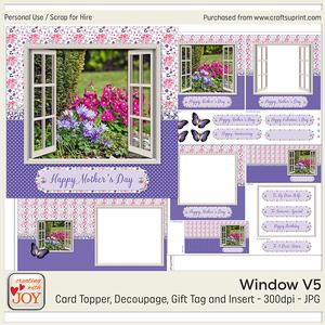 Watercolor Photo Window Card V5